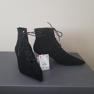 Zara  New Laced Heeled Booties
